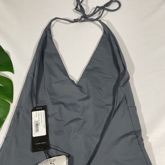 NEW Tavik [ XS ] Chase Deep V-Neck‎ One-Piece Swimsuit in Turbulence Grey - Picture 7 of 11